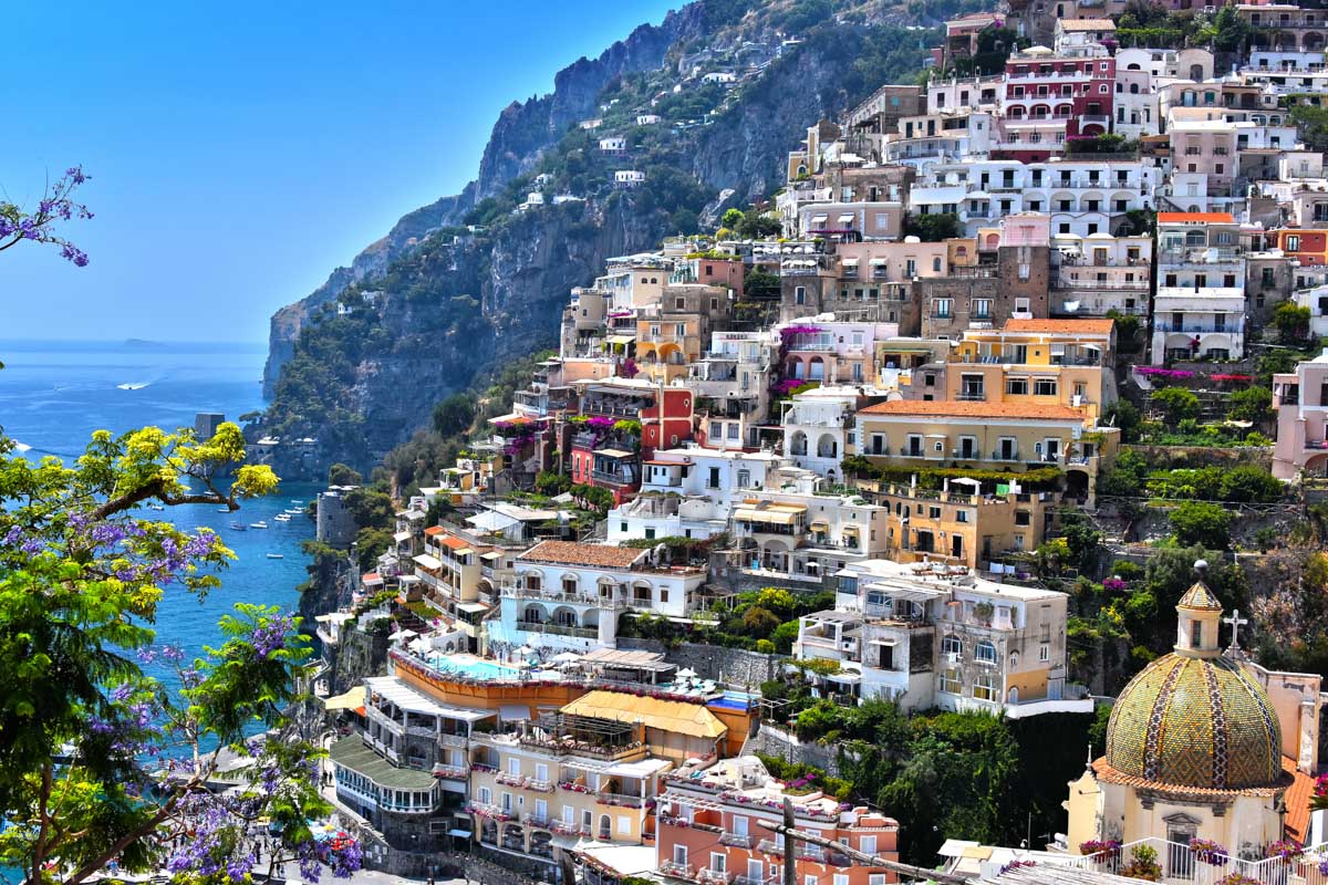City of Positano on Amalfi Coast Italy