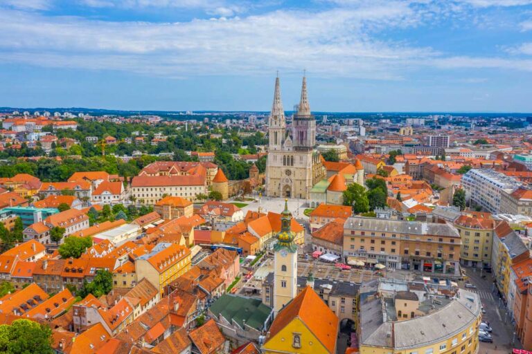 Cityscape view of Zagreb Croatia