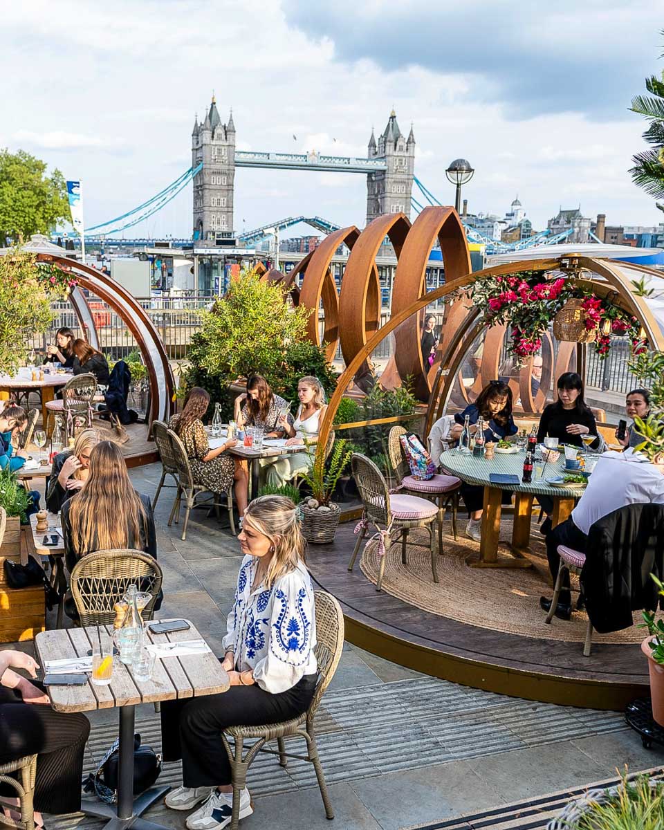 Coppa Club outdoor seating in London England