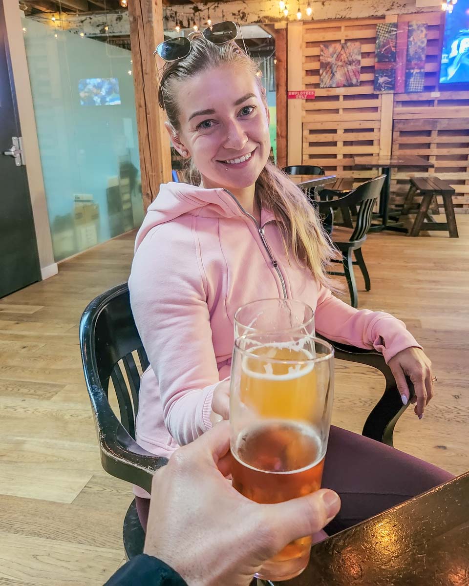 Having-a-beer-on-a-tour-of-Houston Texas