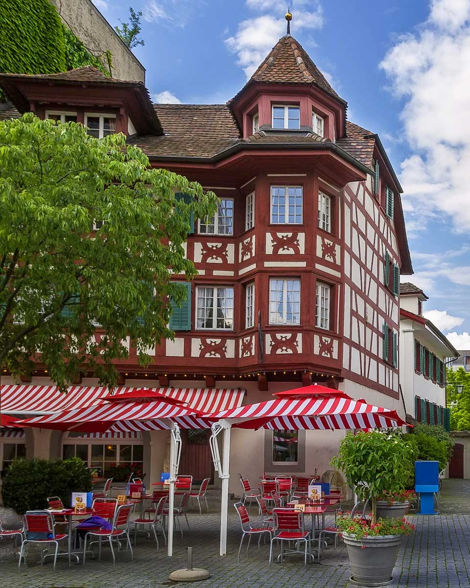 Historic houses in Lucerne Switzerland
