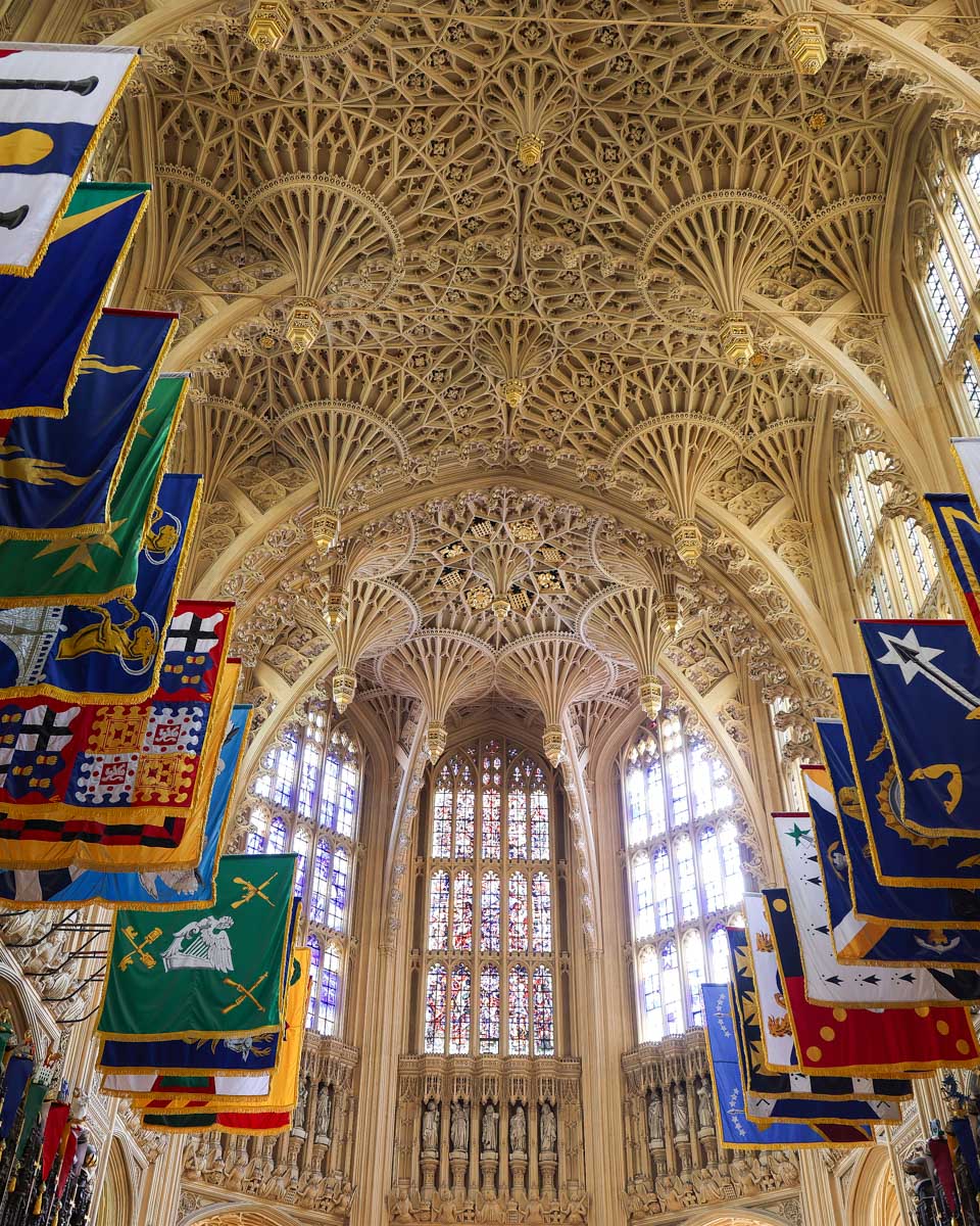 Inside Westminster Abbey seen on a tour of London England UK