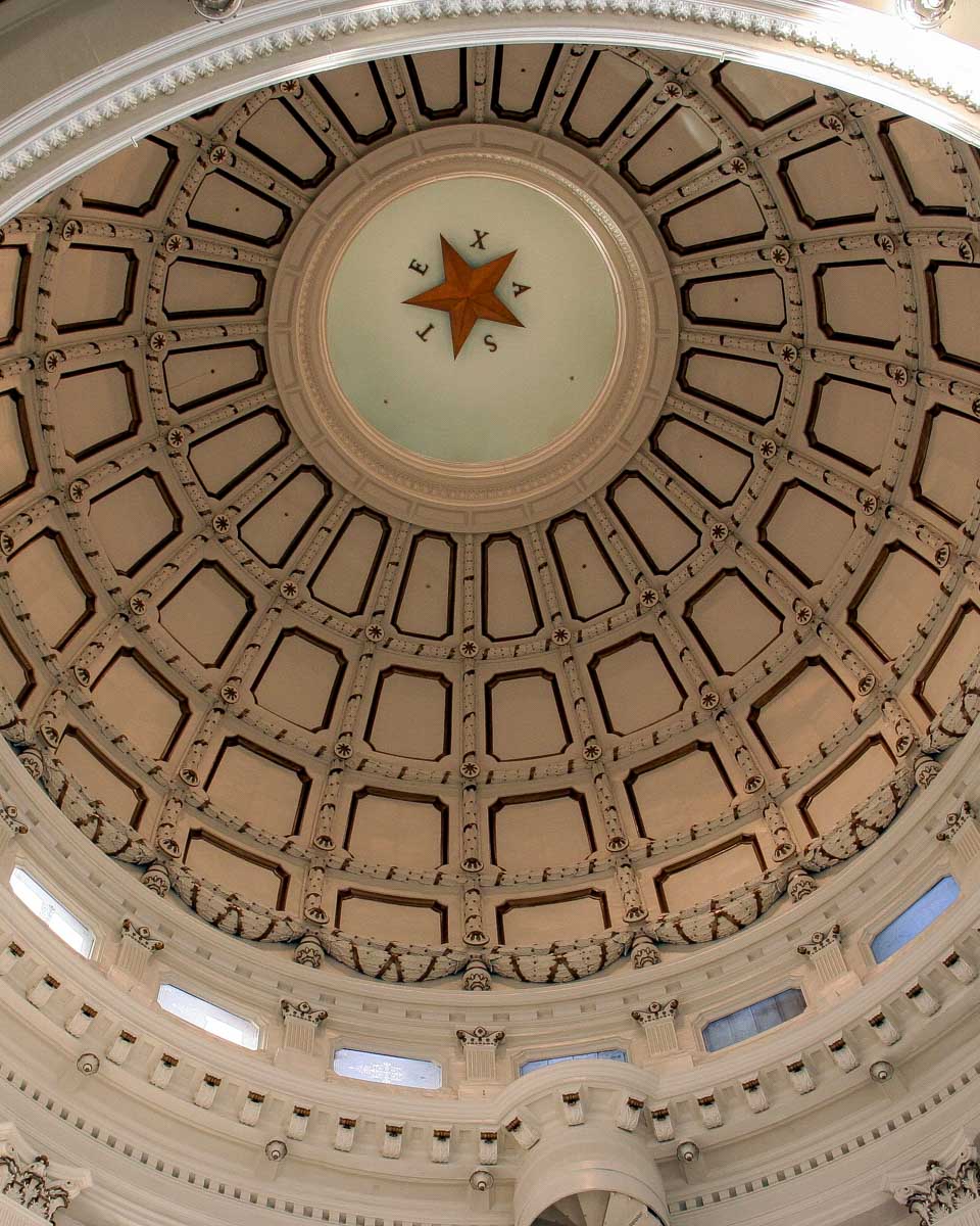 Inside the texas state capitol seen on a tuor in Austin Texas