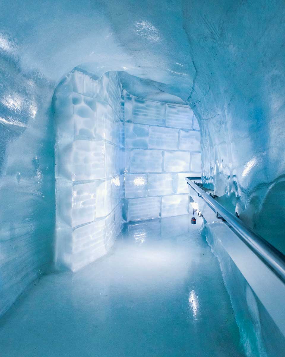 Jungfraujoch Ice Palace seen on a tour from Lucerne Switzerland