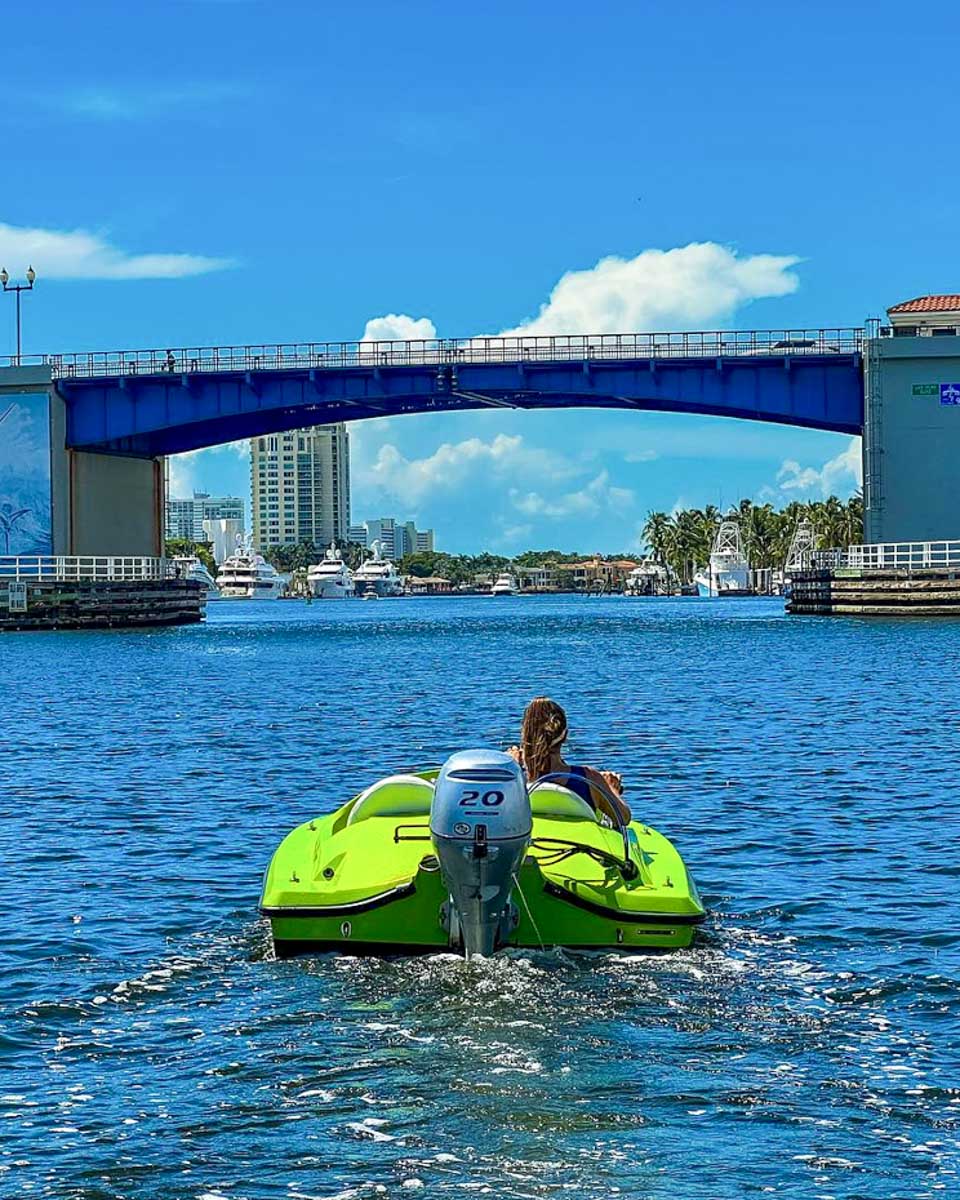 Las Olas Paddle Boards, Boats & Kayaks a mini powerboat in Fort Lauderdale Florida