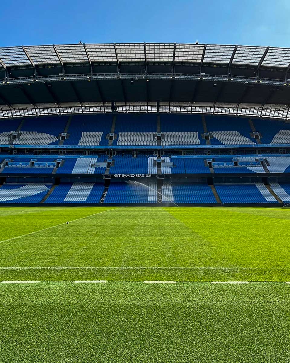 Manchester City Stadium Pitch in Manchester UK