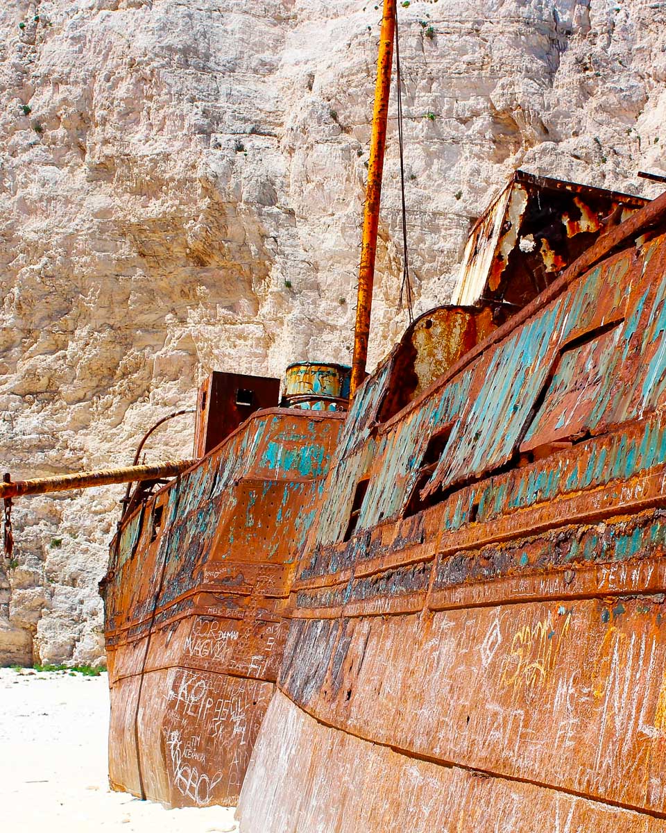 Navagio Shipwreck in Zakynthos Greece