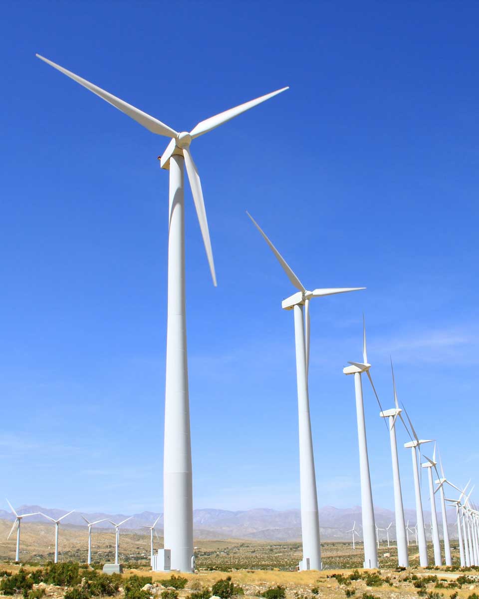 Palm Springs windmills seen on a self driving tour