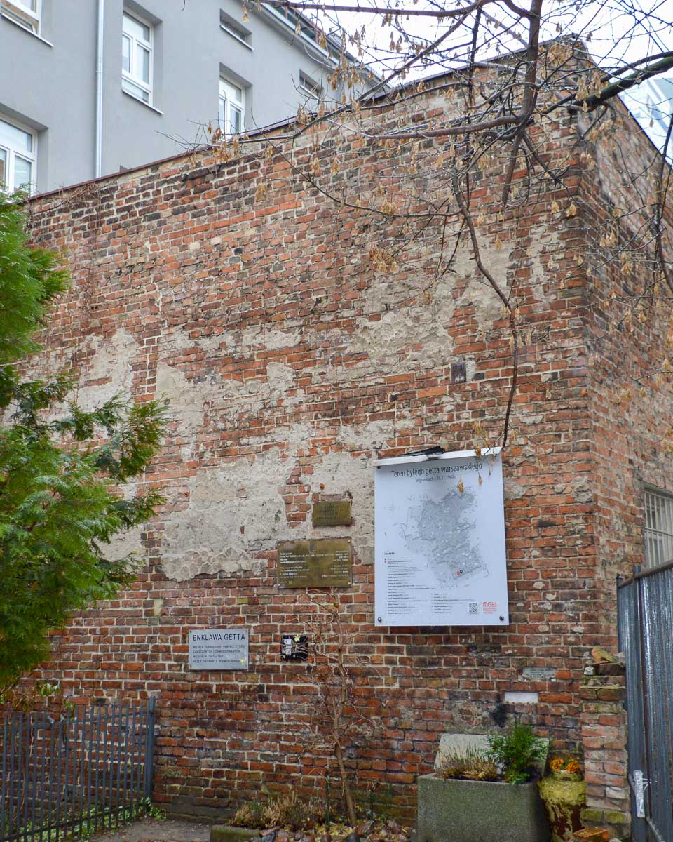 Remains of the Jewish ghetto in Warsaw Poland