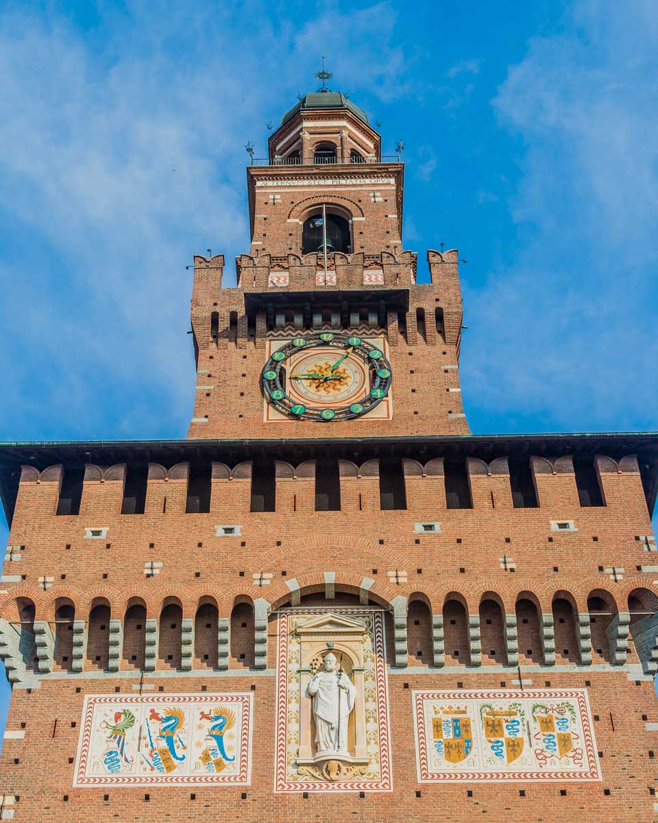 Sforzesco Castle in Milan Italy