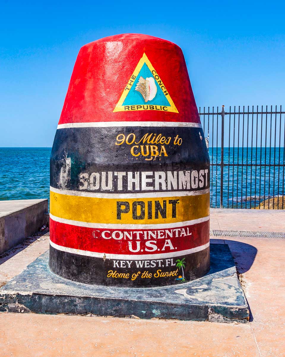 Southernmost Point marker Key West Florida