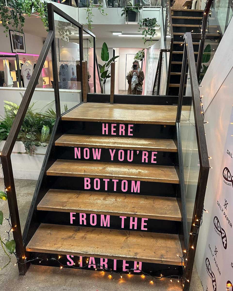 Stairs inside Moak Pancakes Amsterdam