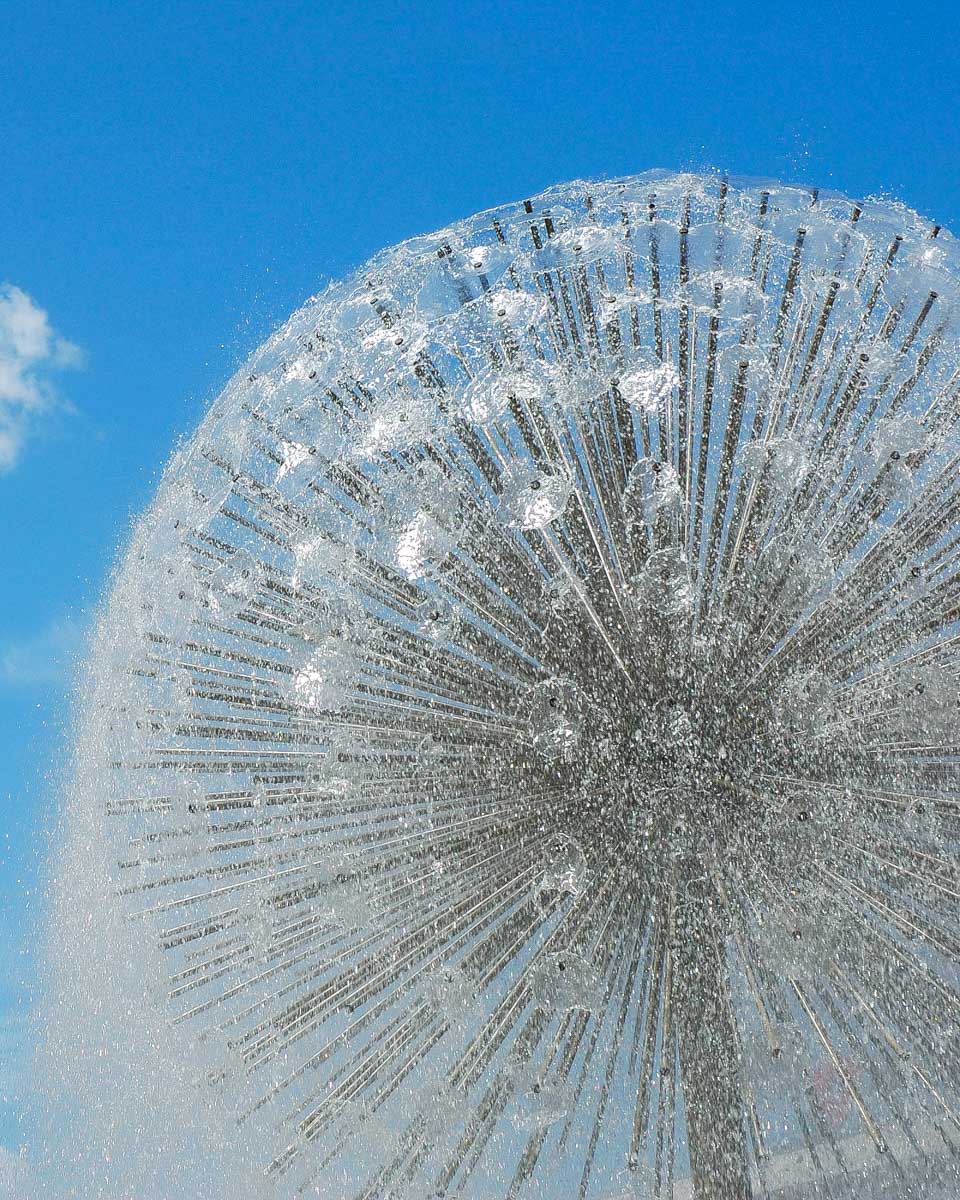 The Dandelion Fountain seen on a tour of Houston Texas