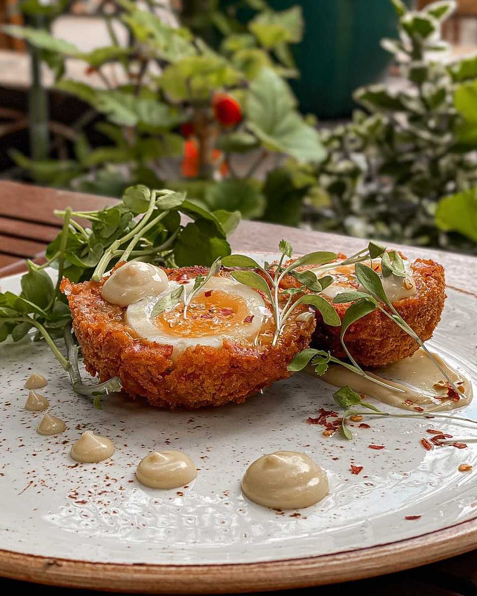 The Duke of Sussex a chorizo scotch egg in London England