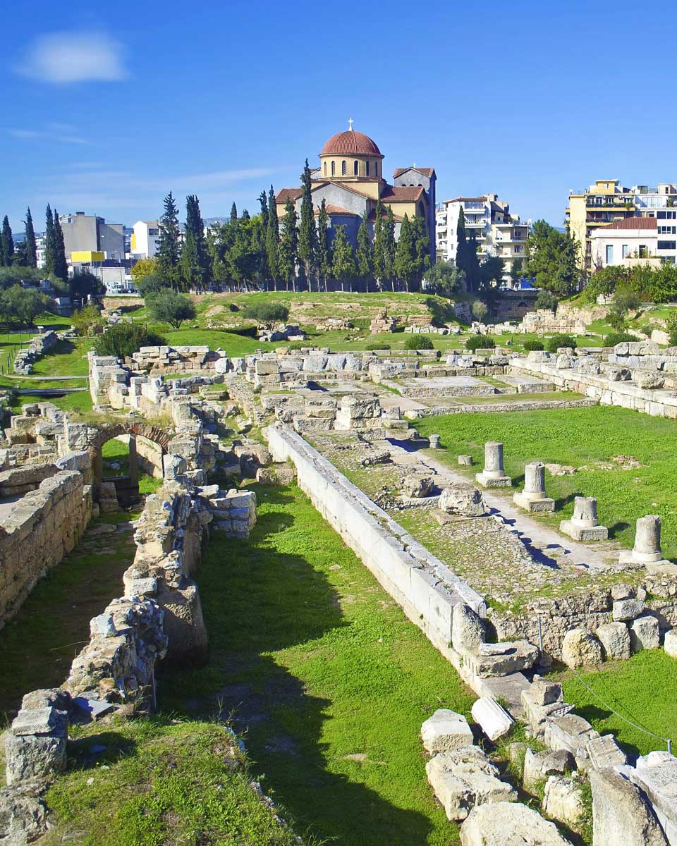 The Kerameikos Cemetery in Athens Greece