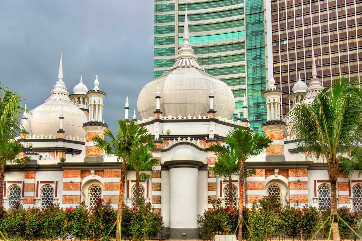 The Masjid Jamek Mosque in Kuala Lumpur Malaysia