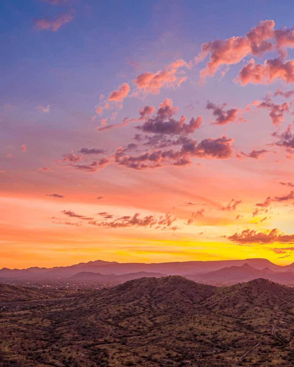 The Sonoran Desert seen on a hot air balloon tour from Phoenix Arizona