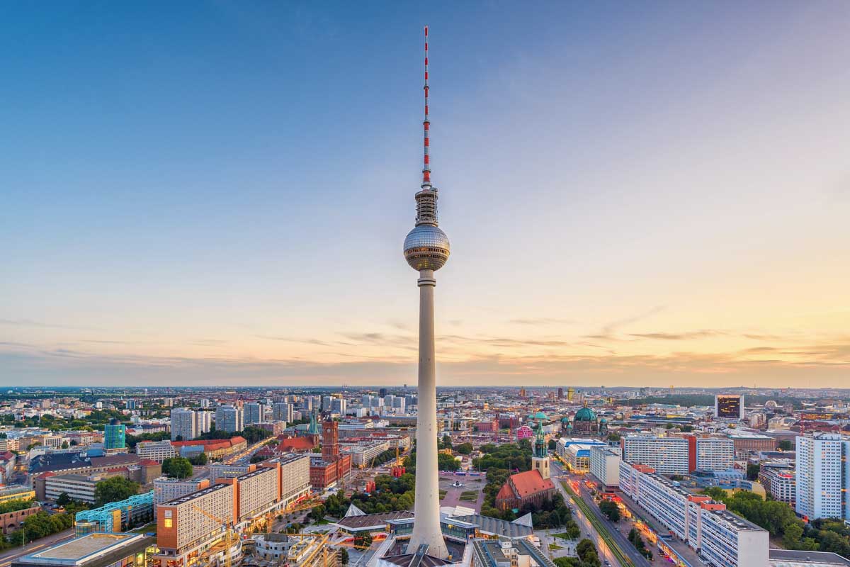 The TV Tower Observation Deck in Berlin Germany