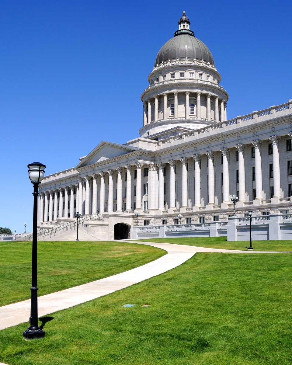 The Utah Capitol Building seen on a tour in Salt Lake City