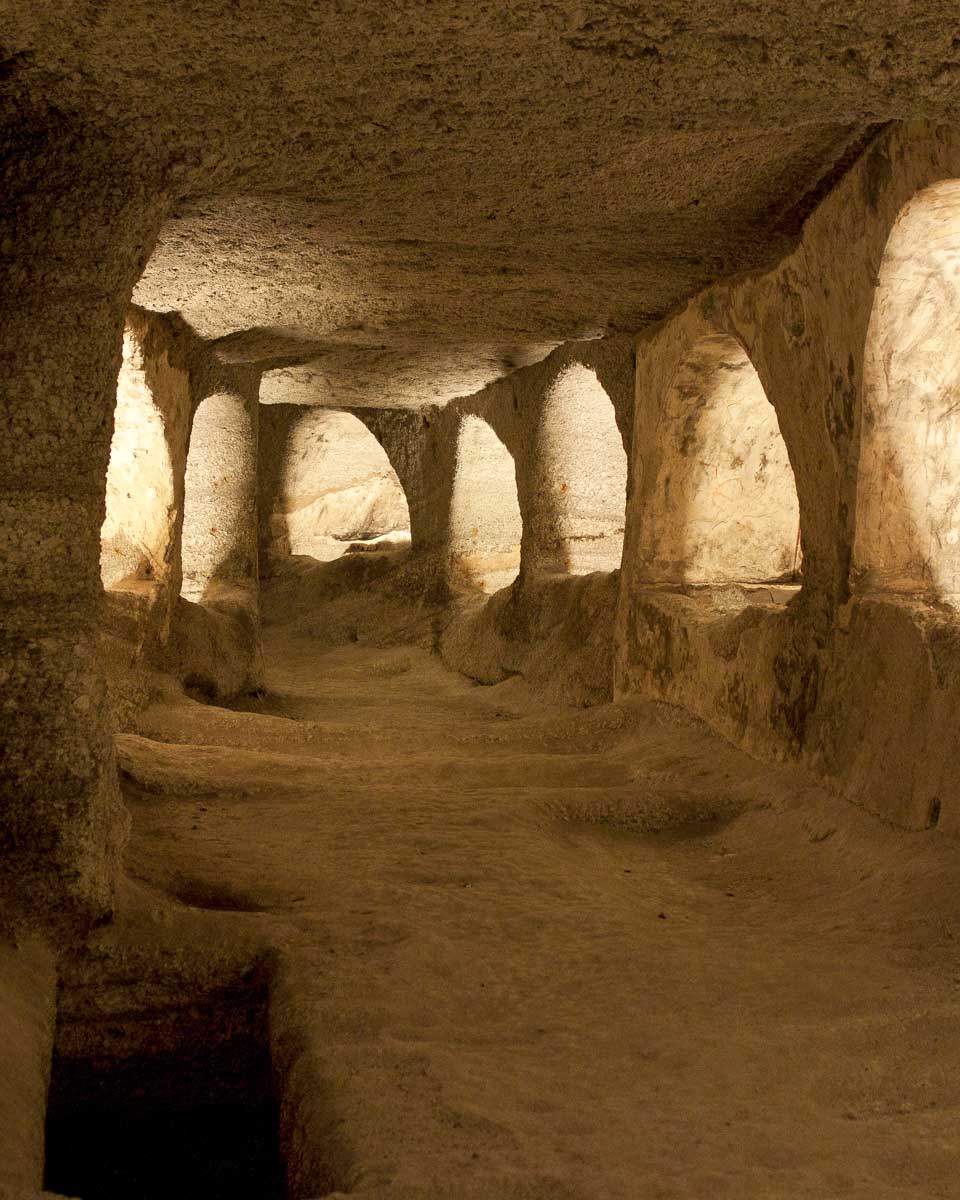The catacombs of Milos Greece