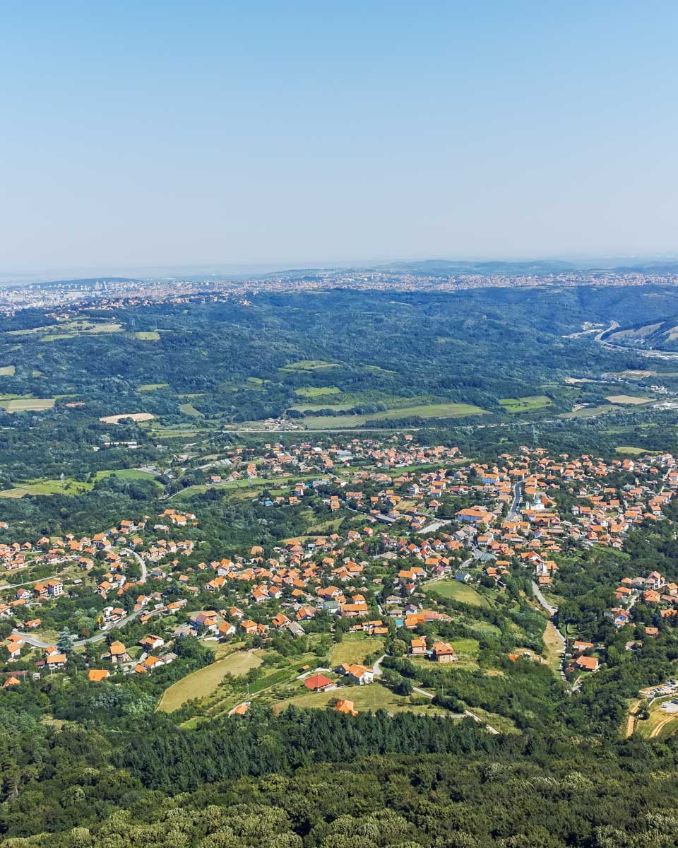 The view of Belgrade and the surrounding area from Avala Tower in Serbia 1