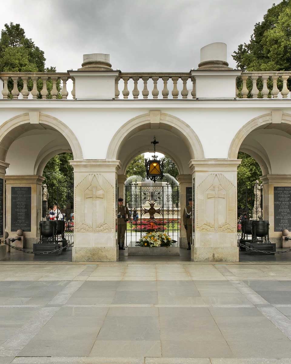 Tomb of the Unknown Soldier seen on a bike tour in Warsaw Poland