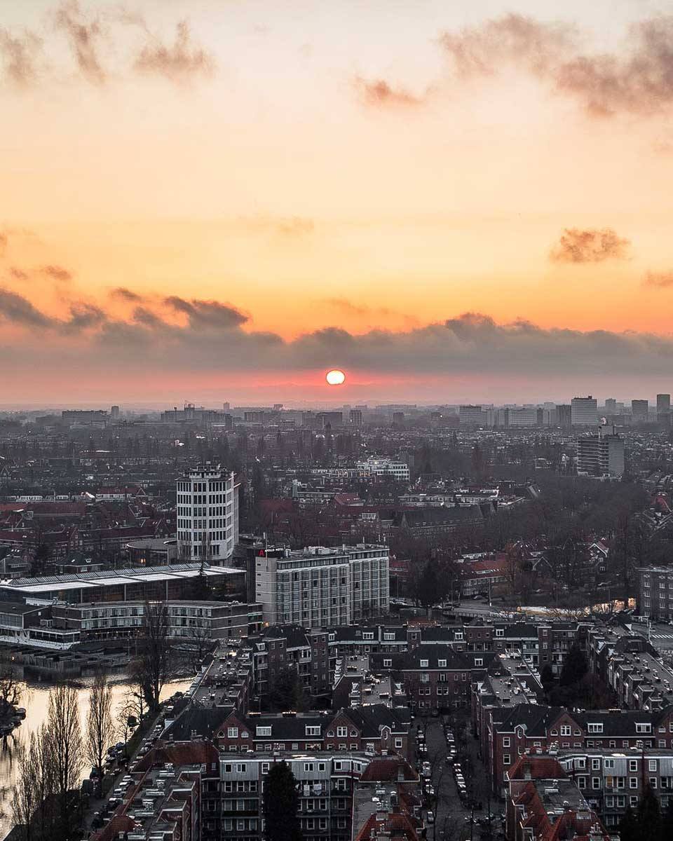 View from the Twenty Third Bar in Amsterdam