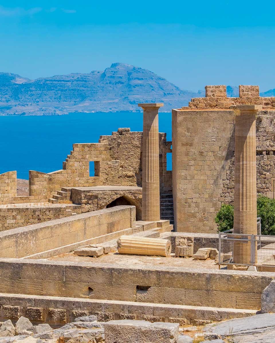 acropolis of rhodes seen on a tour of Rhodes Greece