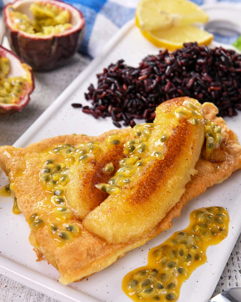 scabbardfish with banana eaten on a food tour in Madeira Portugal