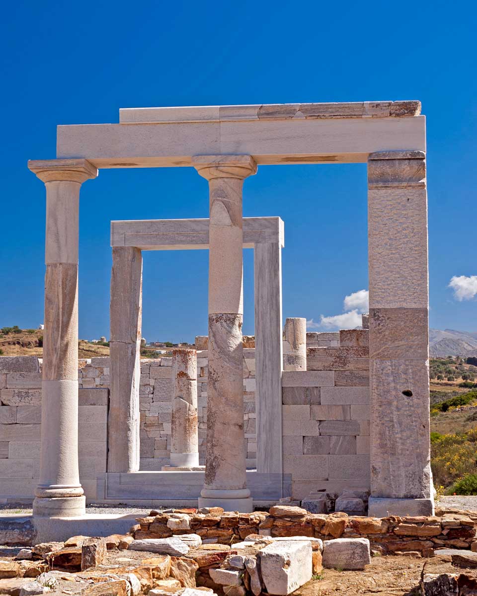 the temple of demeter sen on a tour from Naxos Greece