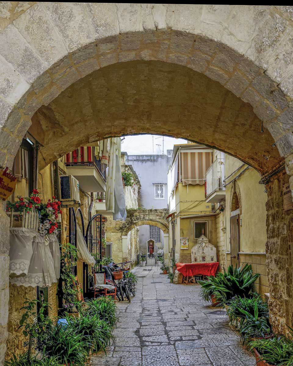 A back street alleyway in Bari Italy