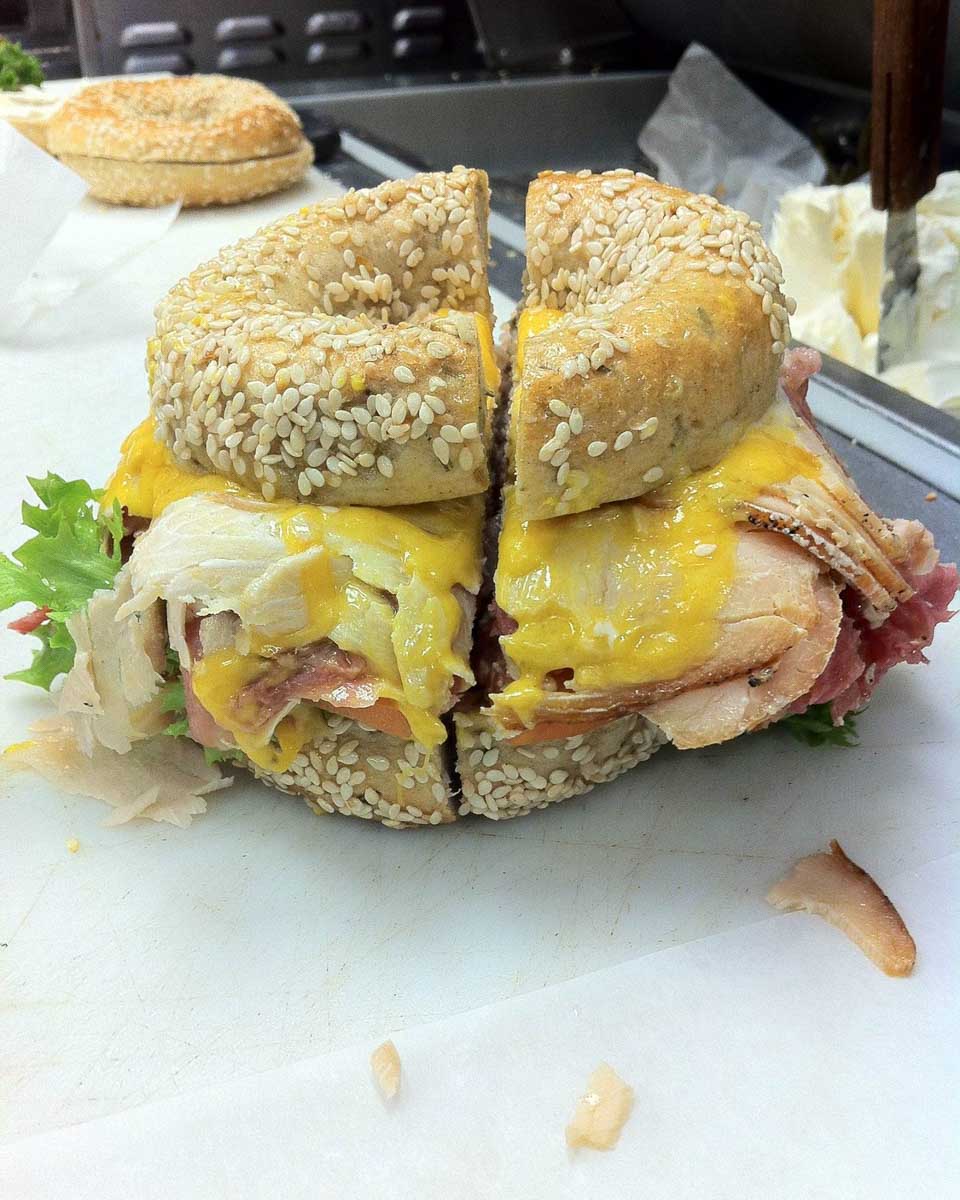 A breakfast bagel at Siegel's Bagels Vancouver
