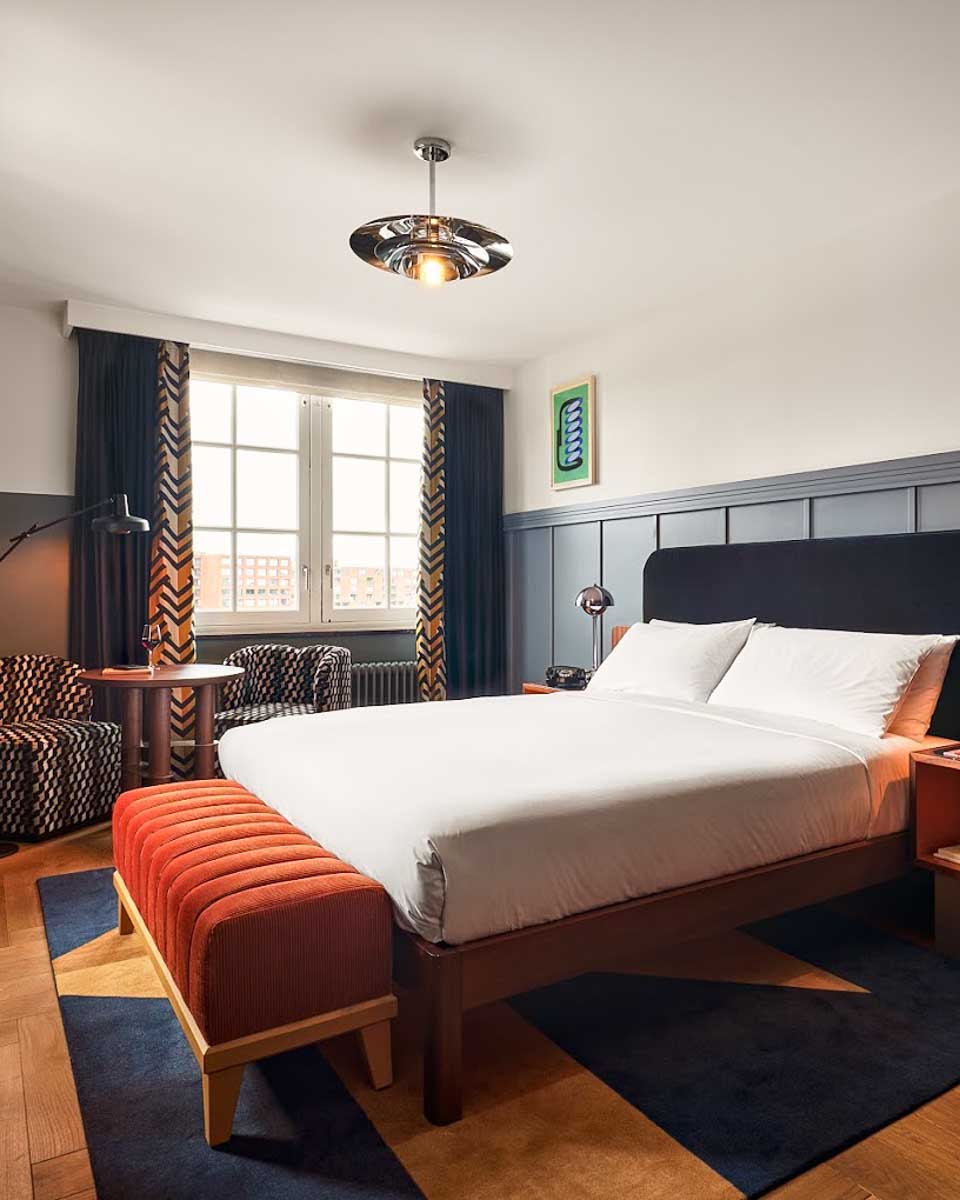 A hotel room at the Hoxton Lloyd Amsterdam