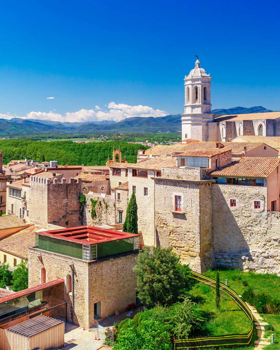 Aerial view on Girona, Catalonia, Spain