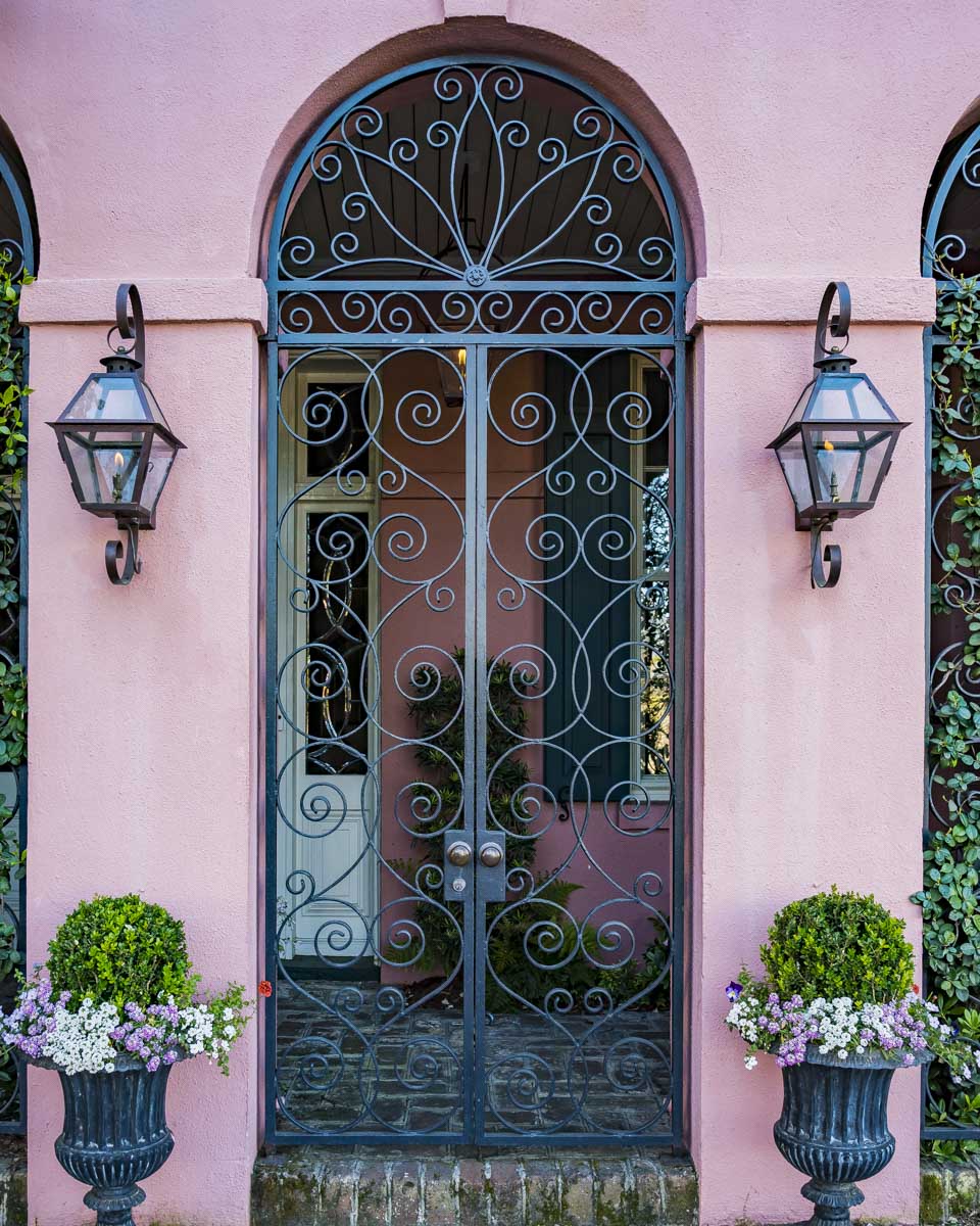 An old iron gate seen on a history tour of Charleston South Carolina