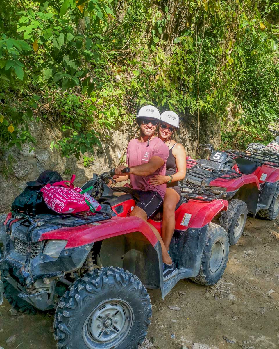 Bailey-and-Daniel-on-ATV-during-a-tour-in-Tenerife Canary Islands