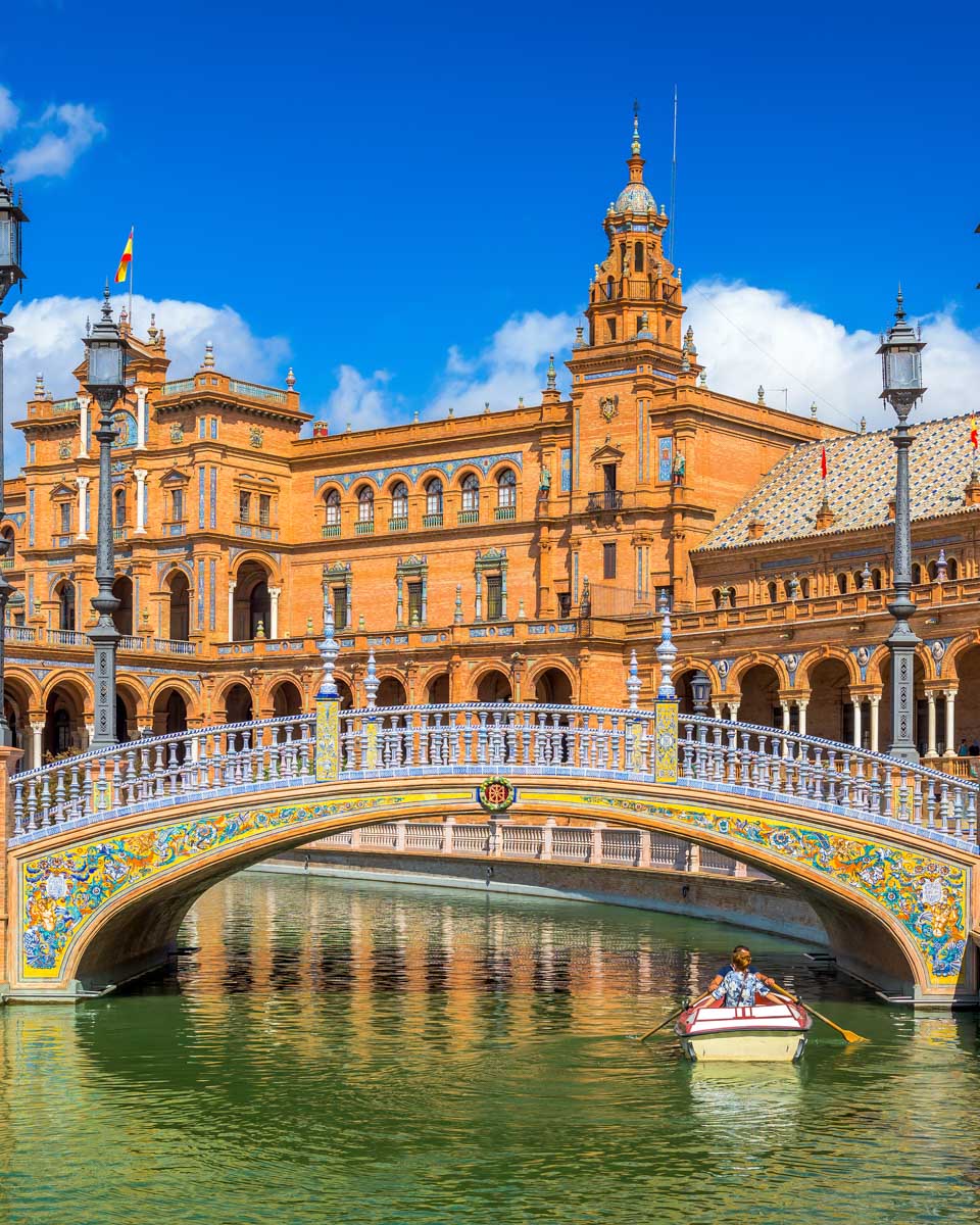 Bridge of Plaza de España, Seville, Spain