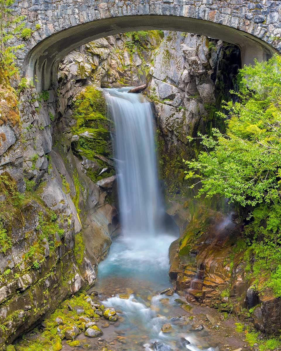 Christine Falls seen in Mt. Rainier National Park on a tour from Seattle Washington