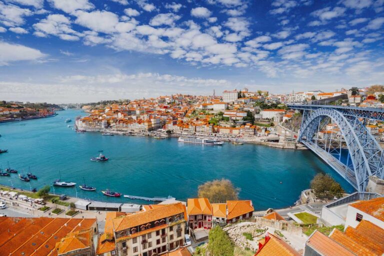 Cityscape view of Porto Portugal