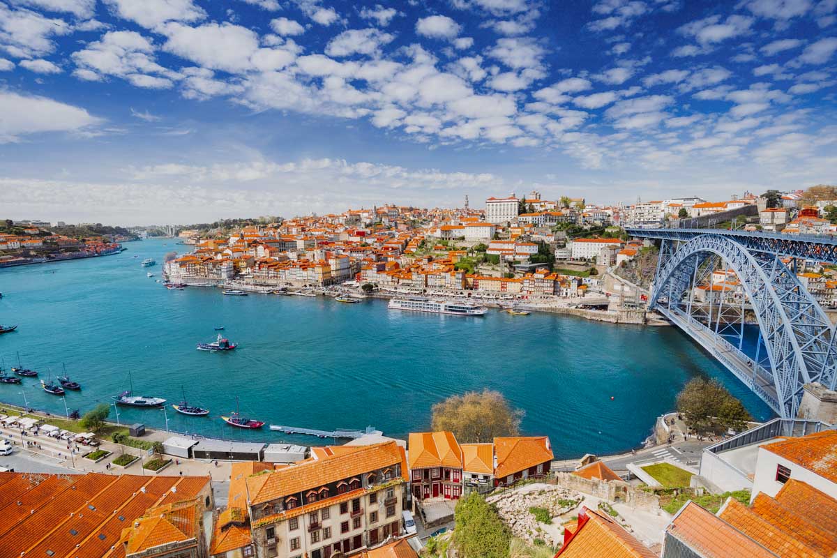 Cityscape view of Porto Portugal
