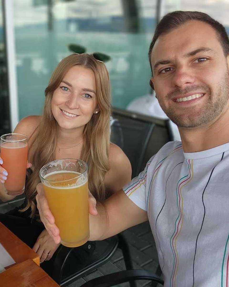 Daniel-and-Bailey-drink-craft-beer-in-Portland-Maine