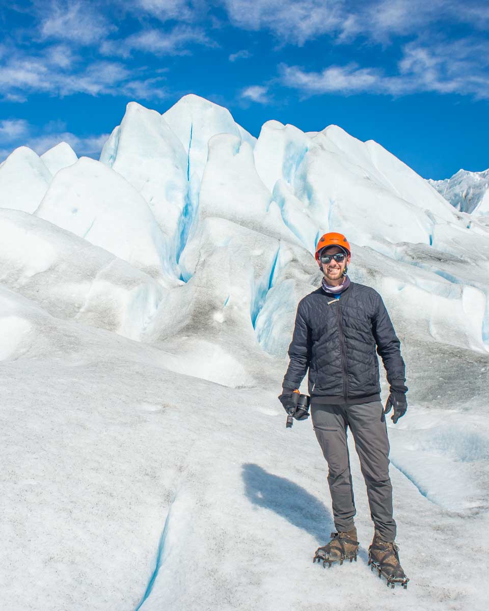 Daniel-poses-for-a-photo-on-the-Matanuska Glacier near Anchorage Alaska