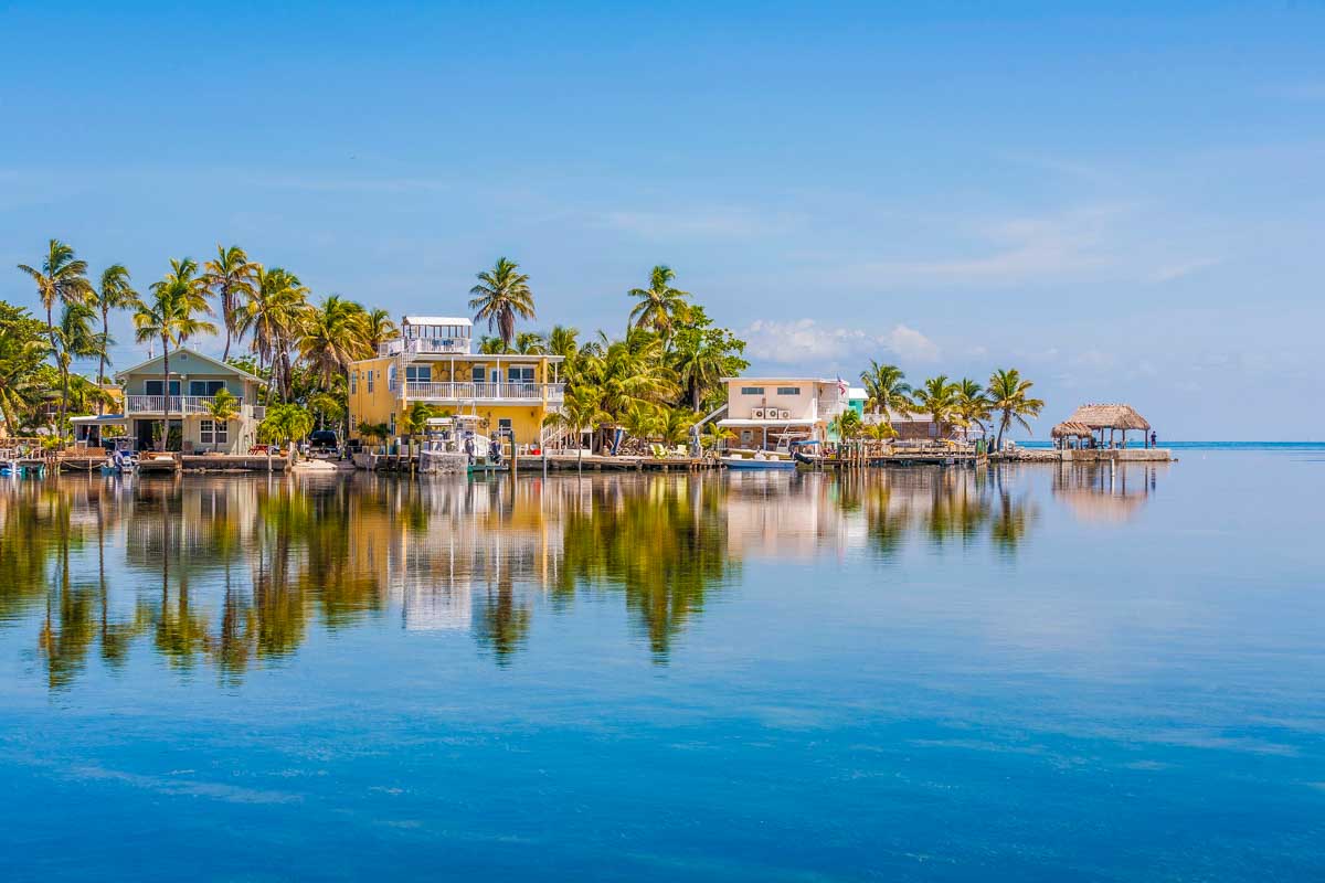 Homes on the water of Key West Florida