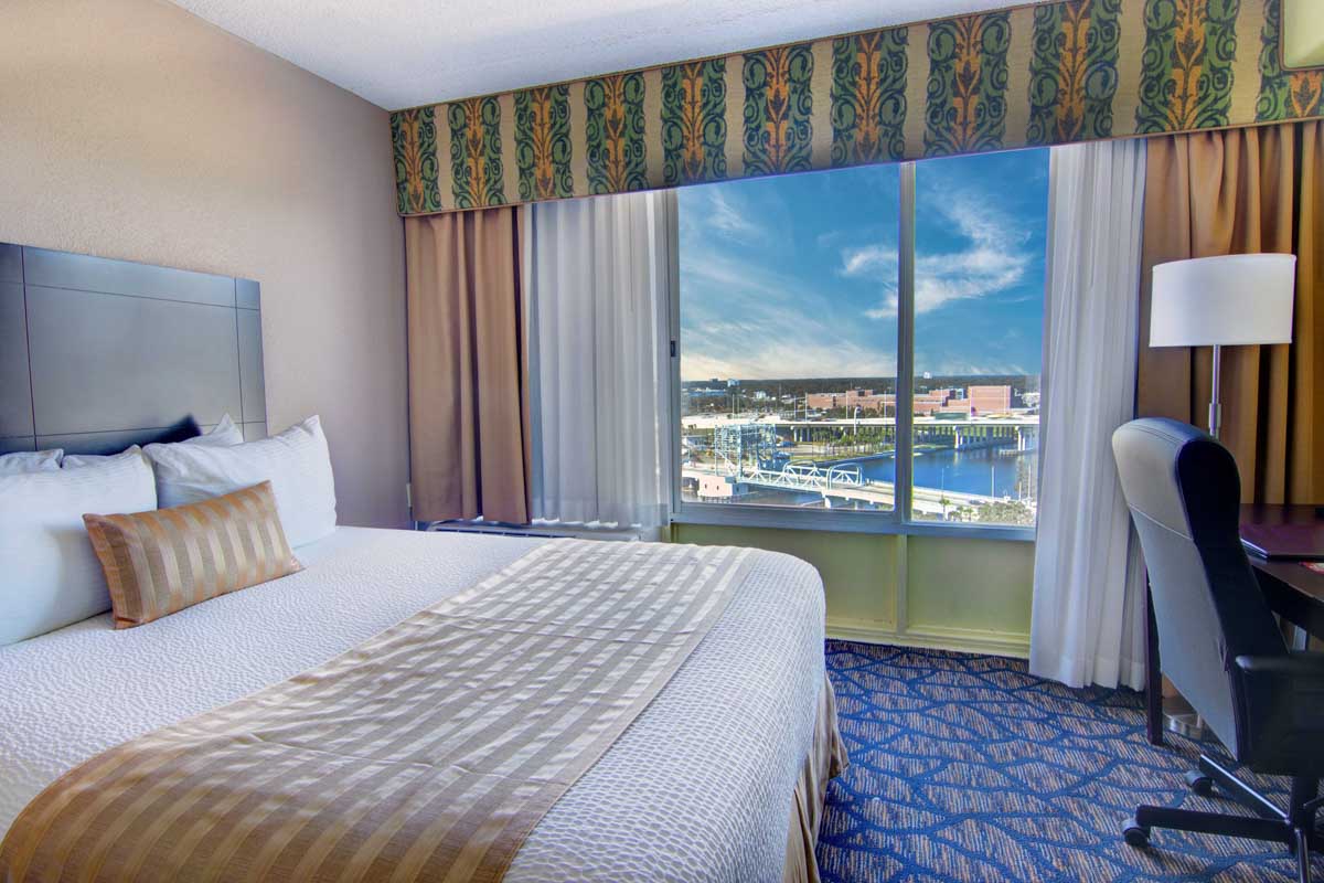 Hotel room at the Barrymore Hotel Tampa Riverwalk