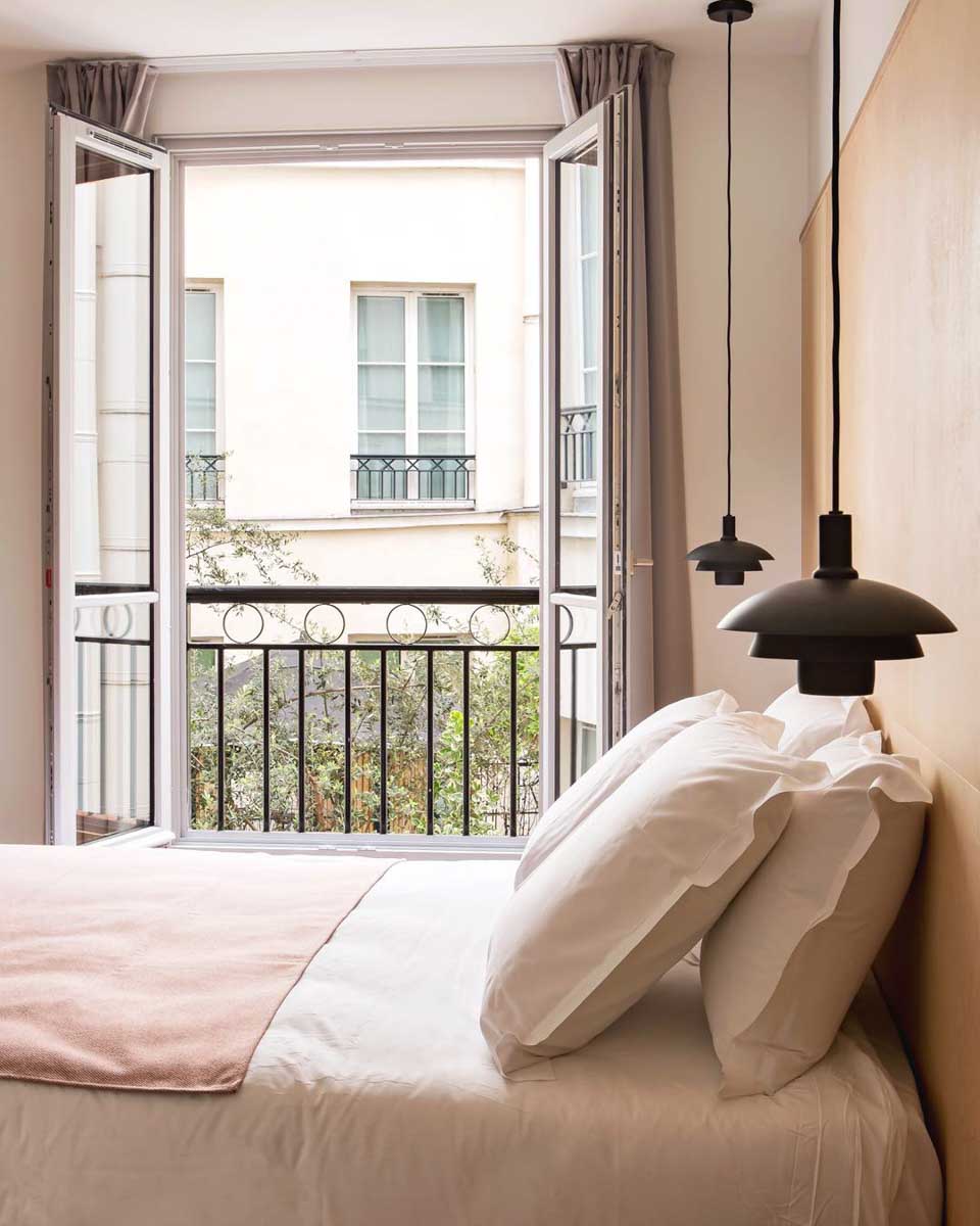 Hotel room at the New Hotel Opera in Paris