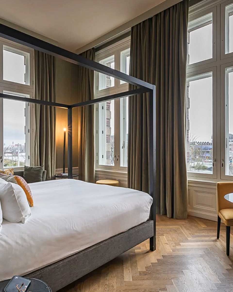 Hotel room at the Pestana Amsterdam Riverside