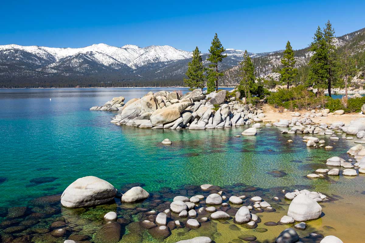 Lake Tahoe seen shorefront Lake Tahoe