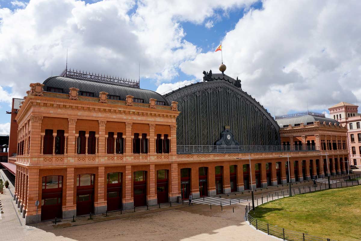 Madrid puerta de atocha railway station in spain