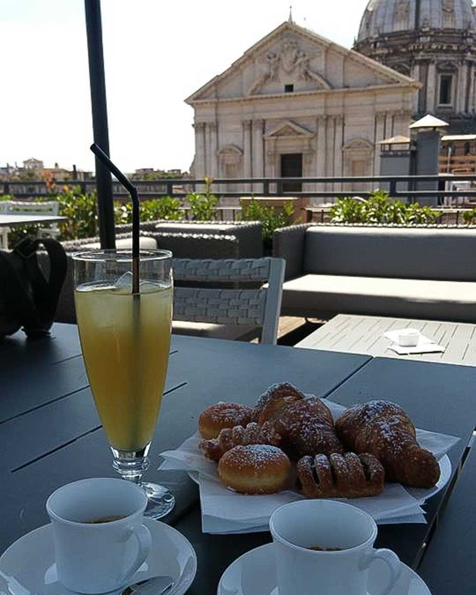 Martis Palace Hotel breakfast in Rome Italy