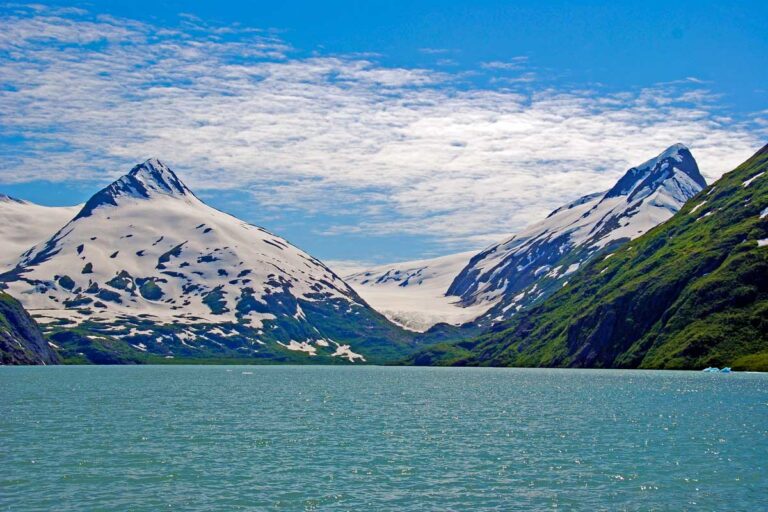 Portage Glacier seen near Anchorage Alaska USA
